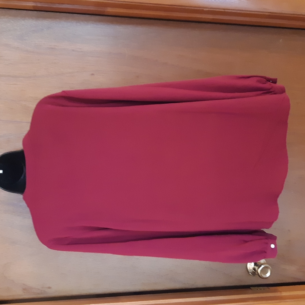 NY Collection Button Down Blouse - Picture 3 of 7